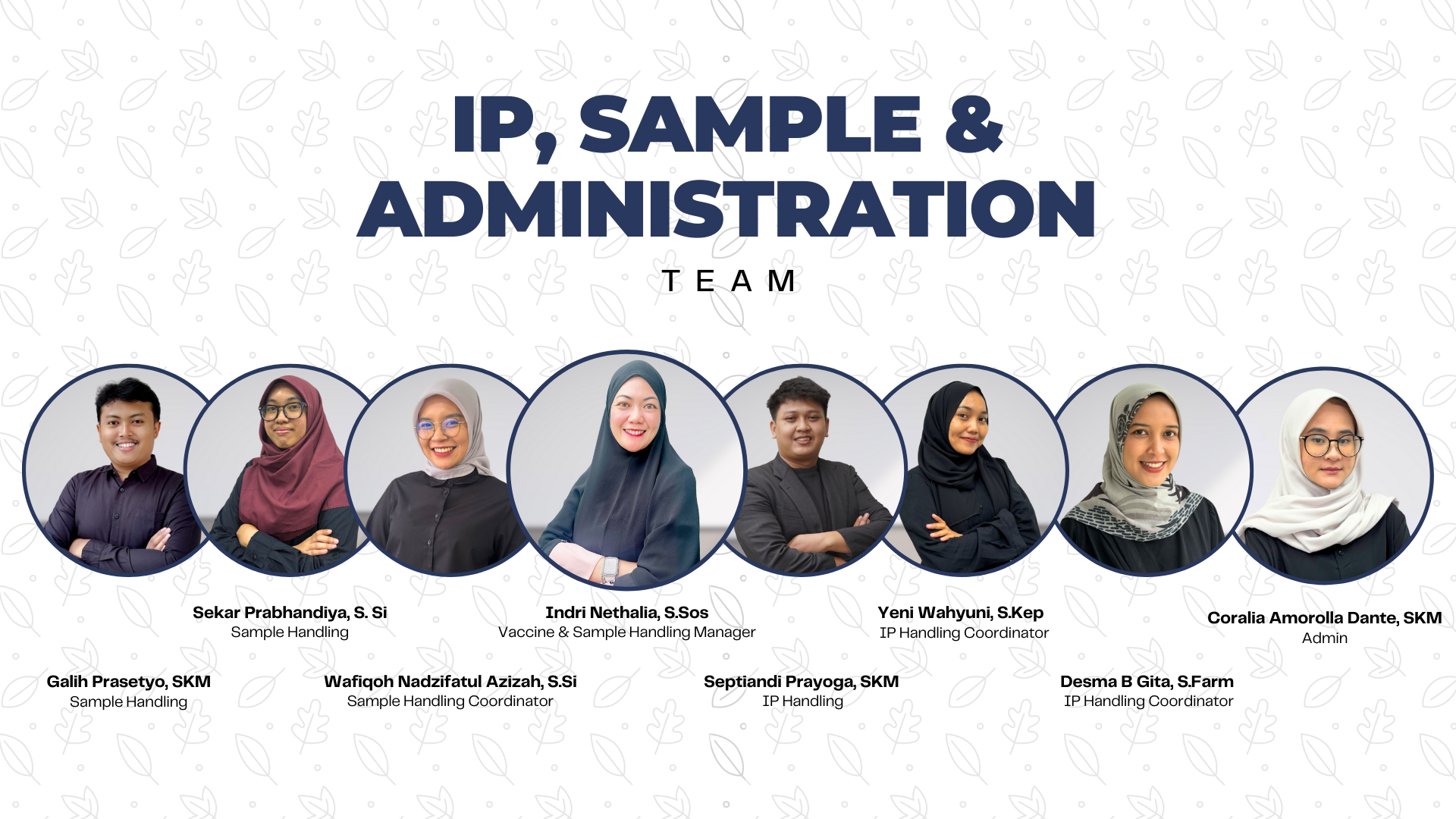 IP, Sample & Administration Team